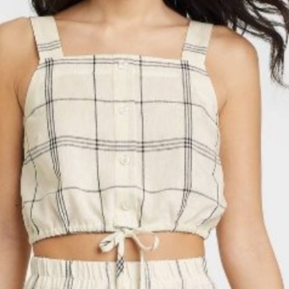 Women's Tie-Front Apron Tank Top - A New Day™ - Picture 2 of 7